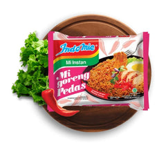Indomie seasoning sachets and condiment packets displayed, clear portion control