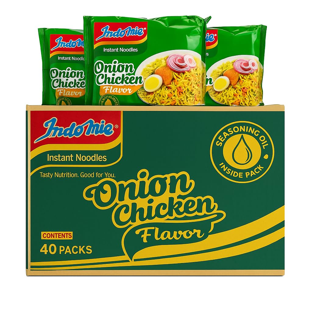Indomie pack in hand showing single-serve 70g portion convenience