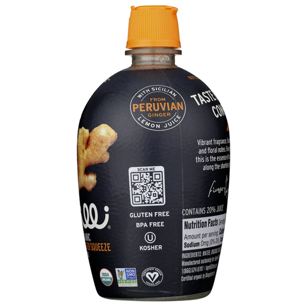 Ingrilli product label with organic and kosher certifications for quality assurance