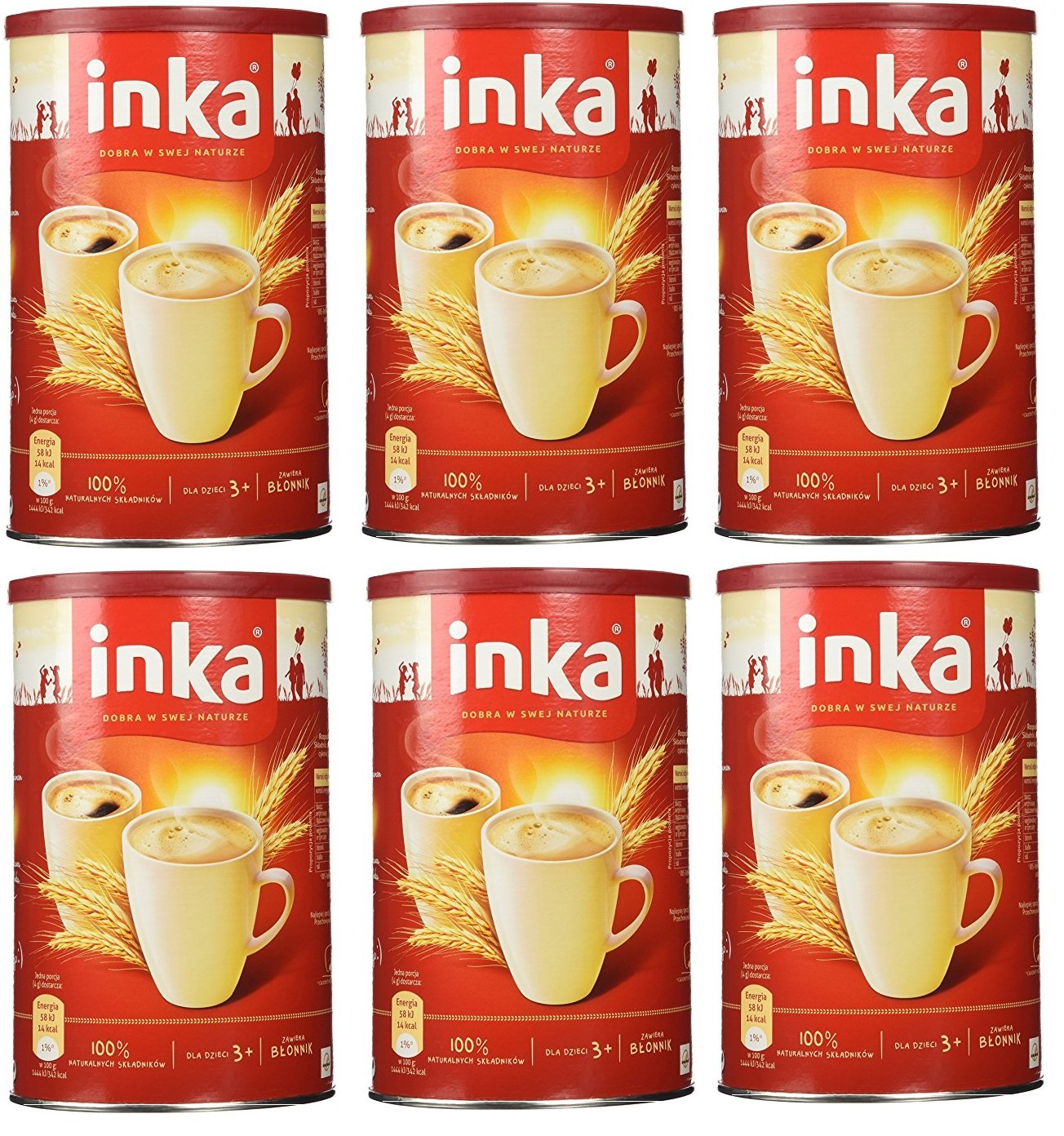 INKA front packaging 200 g can showing label and brand benefits
