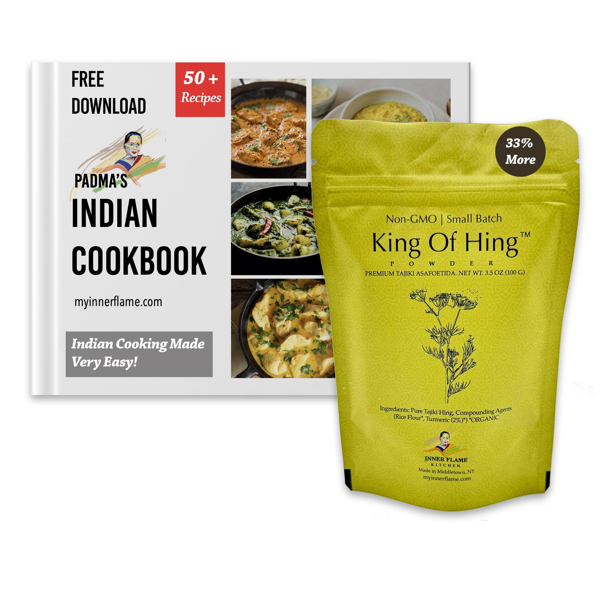 Inner Flame front packaging showing brand and potent hing benefit