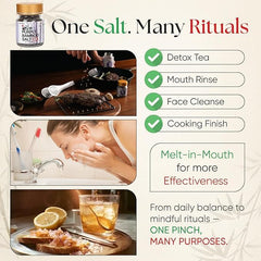 INSAN BAMBOO SALT sprinkled into soup adding umami depth and savory enhancement