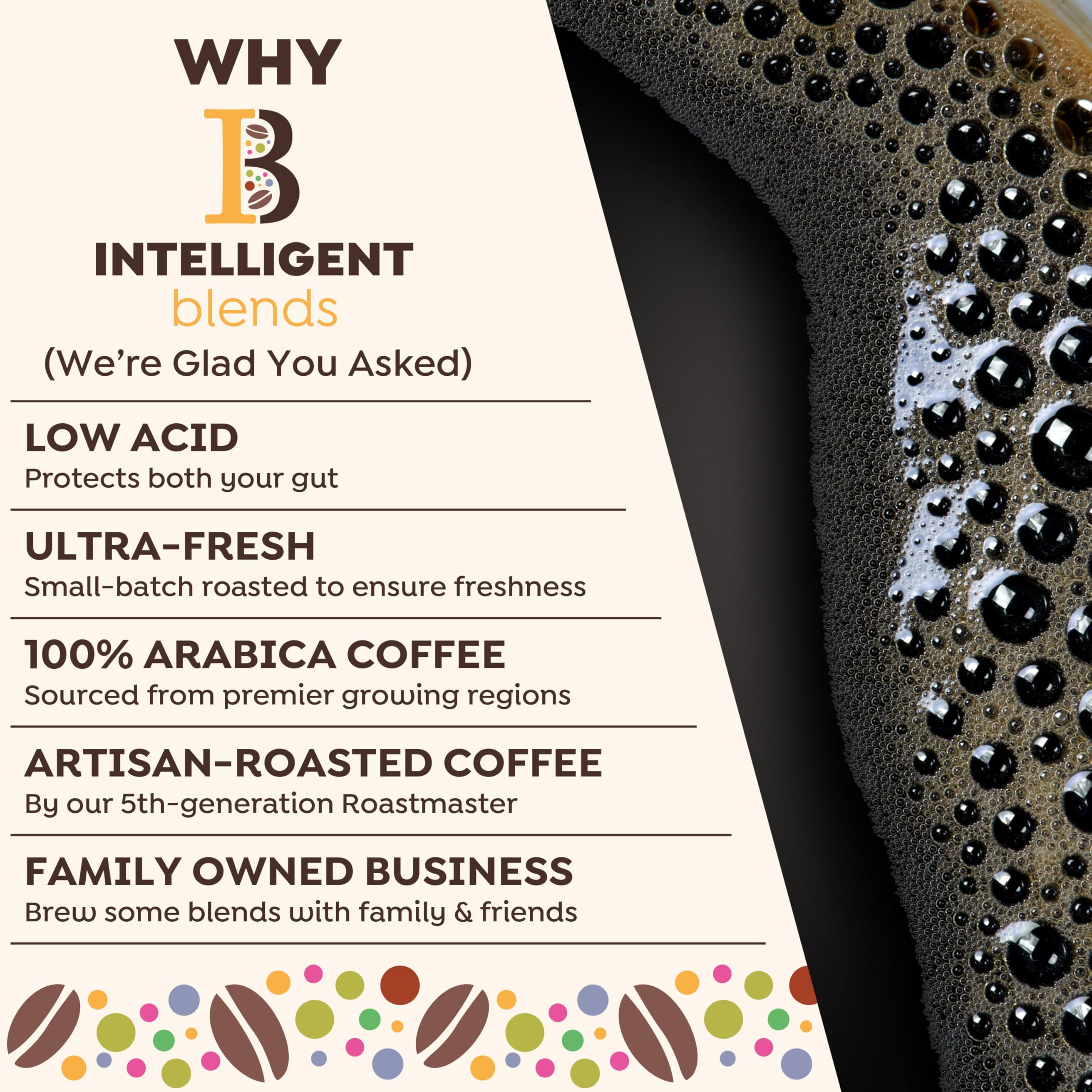 Brewed cup of Intelligent Blends caramel macchiato in kitchen setting for enjoyable flavor