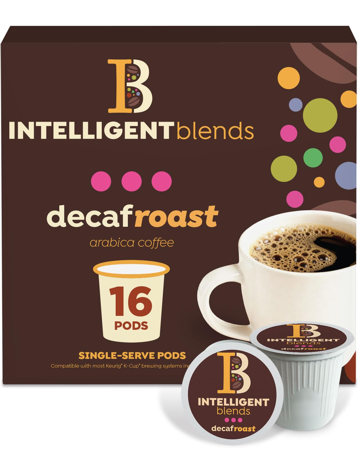 Intelligent Blends front packaging showing 16ct box and clear branding for convenience