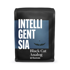 Intelligentsia Black Cat Analog front packaging showing 12 oz bag and branding, clear identification benefit