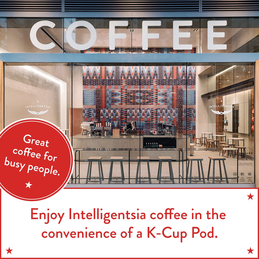 Intelligentsia coffee grounds and peeled pod showing recyclable pod benefit