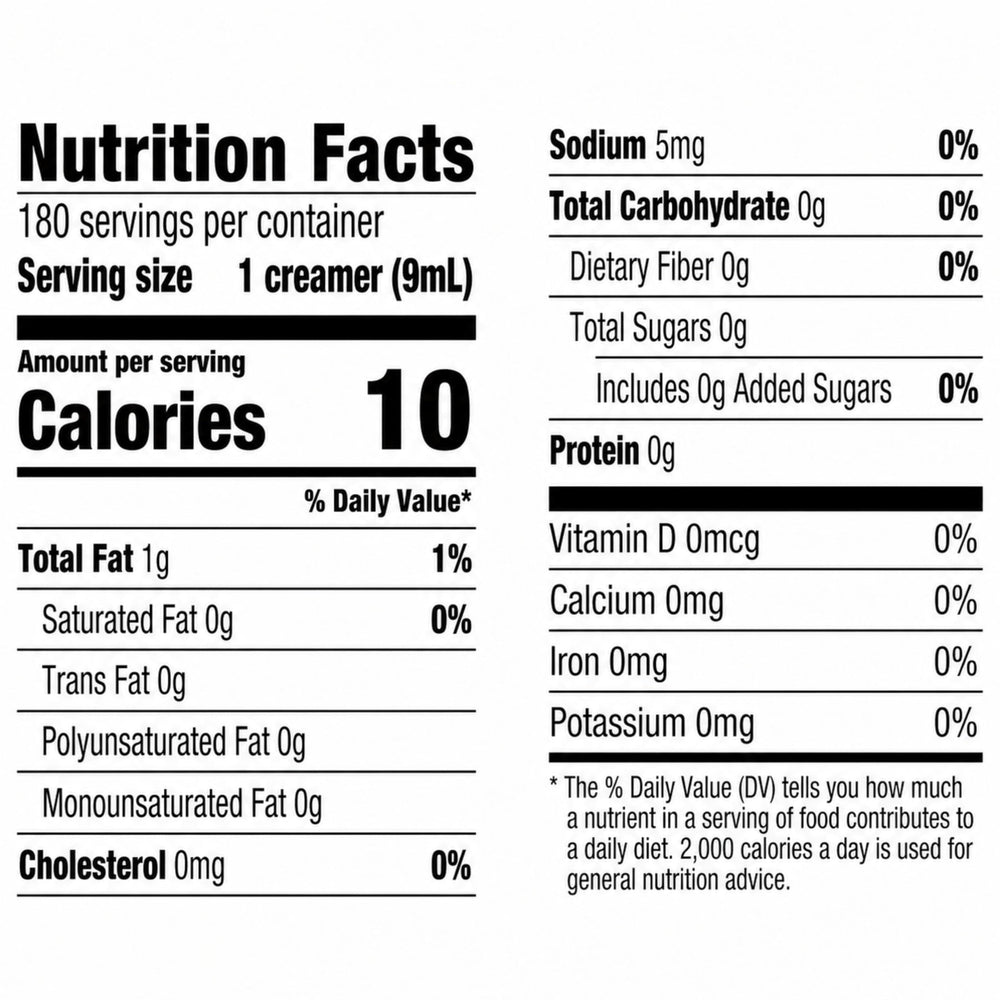 international delight label and nutrition panel showing ingredients and dietary info