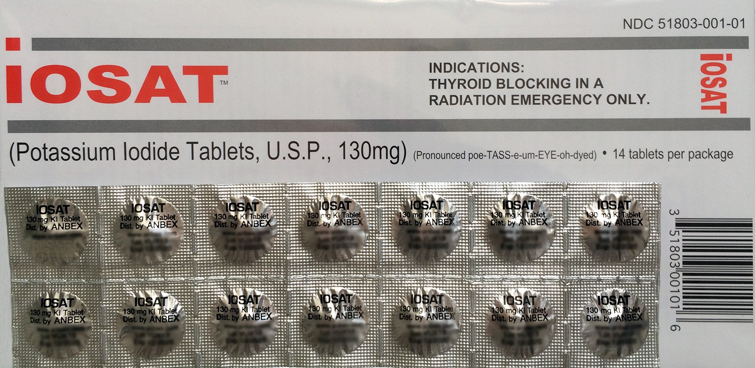 IOSAT front packaging showing three-unit multipack for easy storage