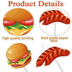 iPartyFun toppers inserted on cupcakes, quick decoration for party-ready treats