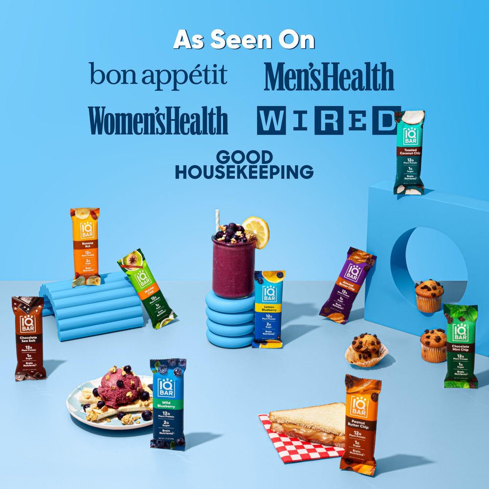 IQBAR open 36-count box displaying bulk supply for meal planning