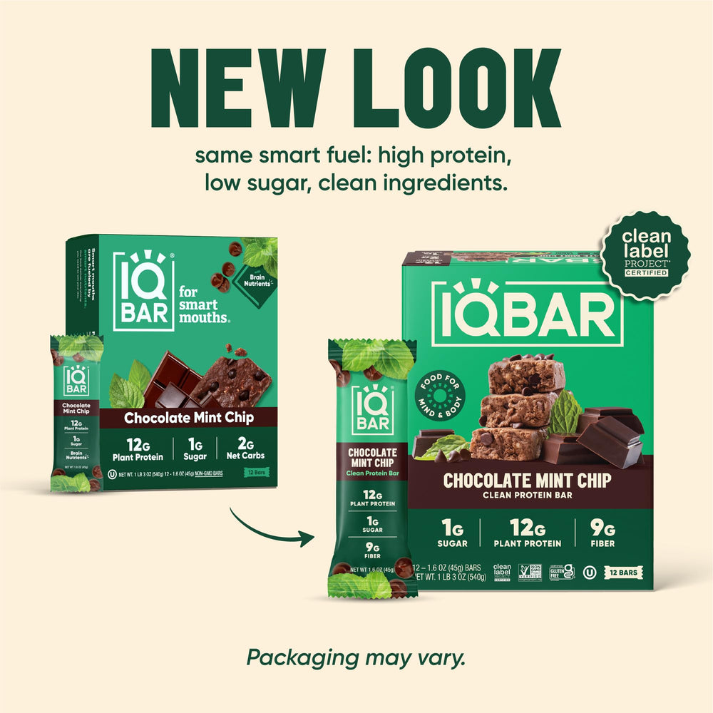 IQBAR single unwrapped bar revealing texture and convenient grab-and-go energy