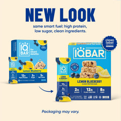 IQBAR single unwrapped lemon blueberry bar ready to eat for convenience