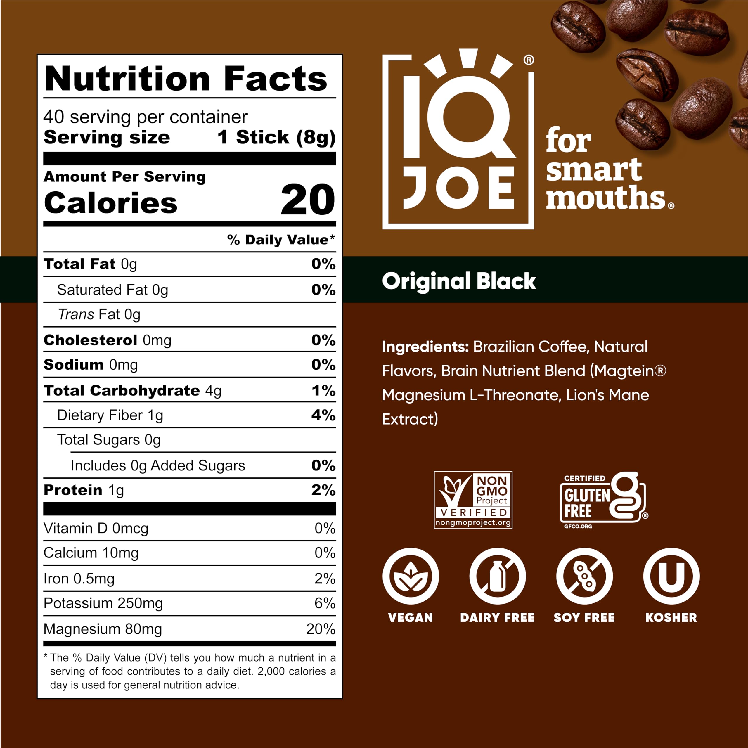 IQBAR IQJOE powder texture in spoon showing instant dissolve quality