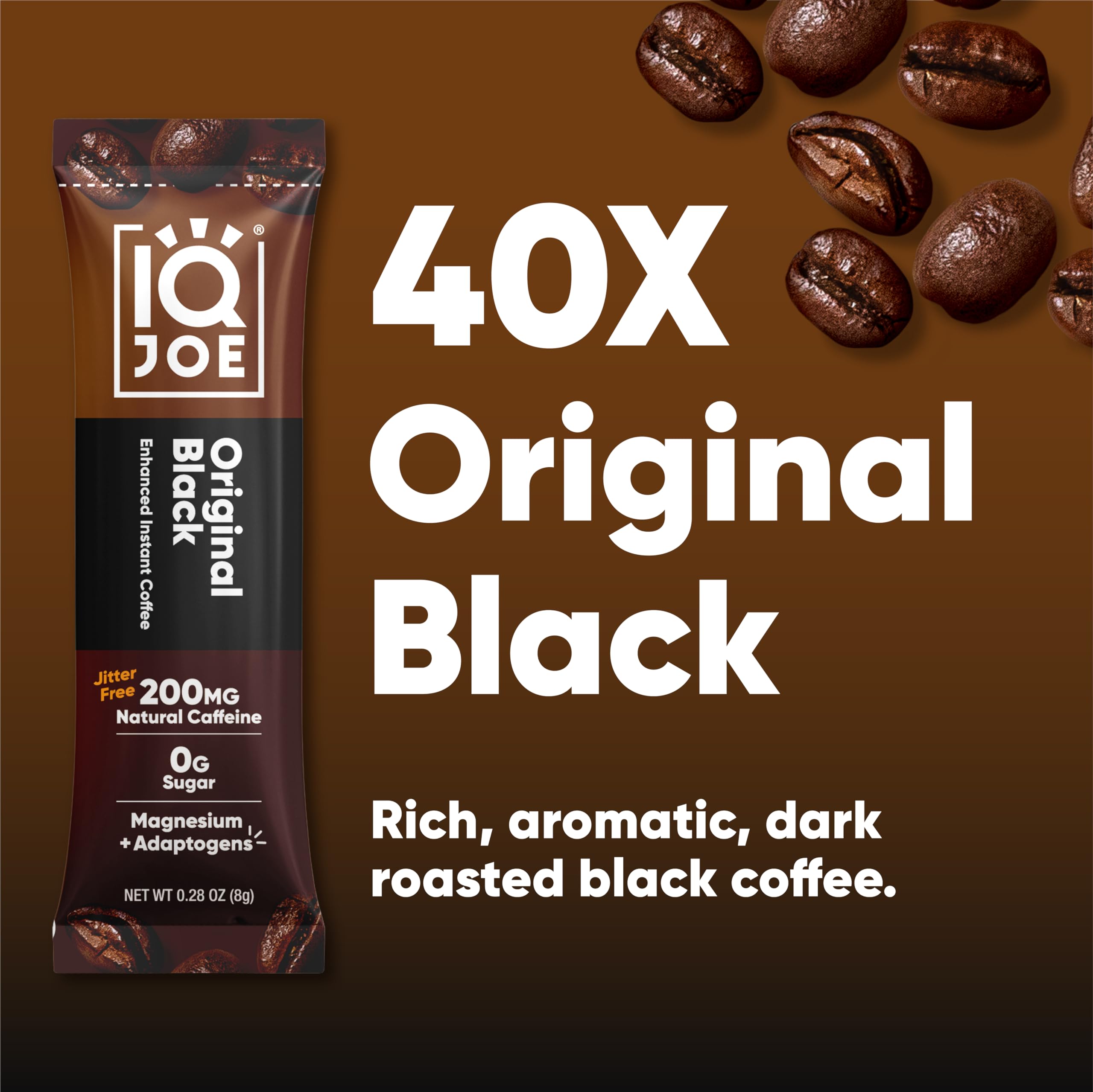 IQBAR IQJOE single stick packet close-up highlighting portability