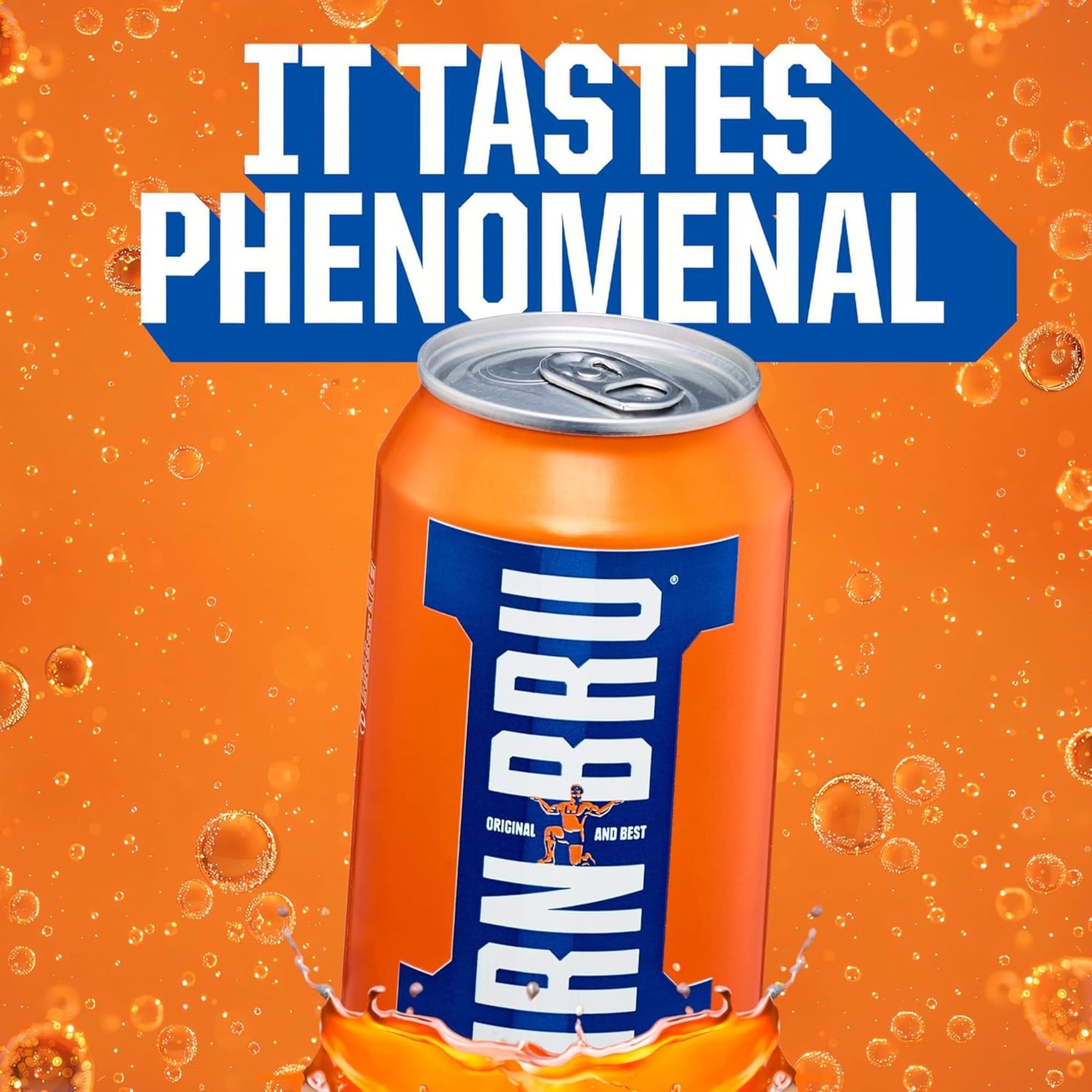 IRN-BRU four-pack inside fridge ready for easy chilling
