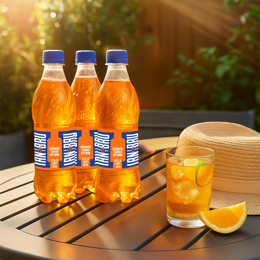 IRN-BRU served alongside a meal showing pairing versatility and flavor complement