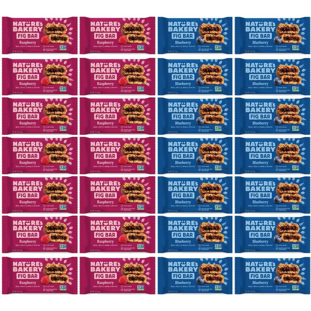 Iron Shield Nature's Bakery front packaging showing 32 twin packs and variety