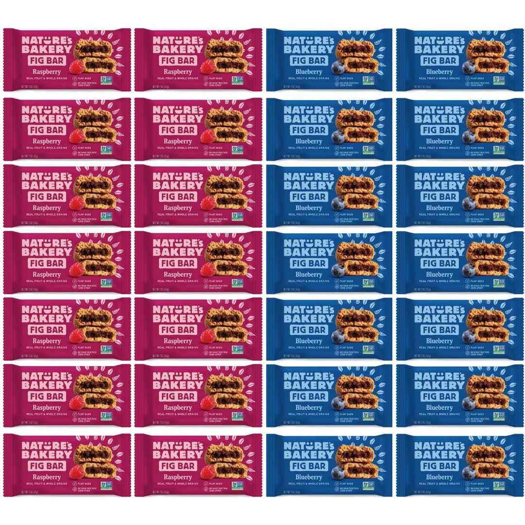 Iron Shield Nature's Bakery front packaging showing 32 twin packs and variety