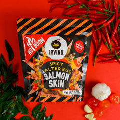 IRVINS salted egg ingredient display highlighting real yolk flavoring