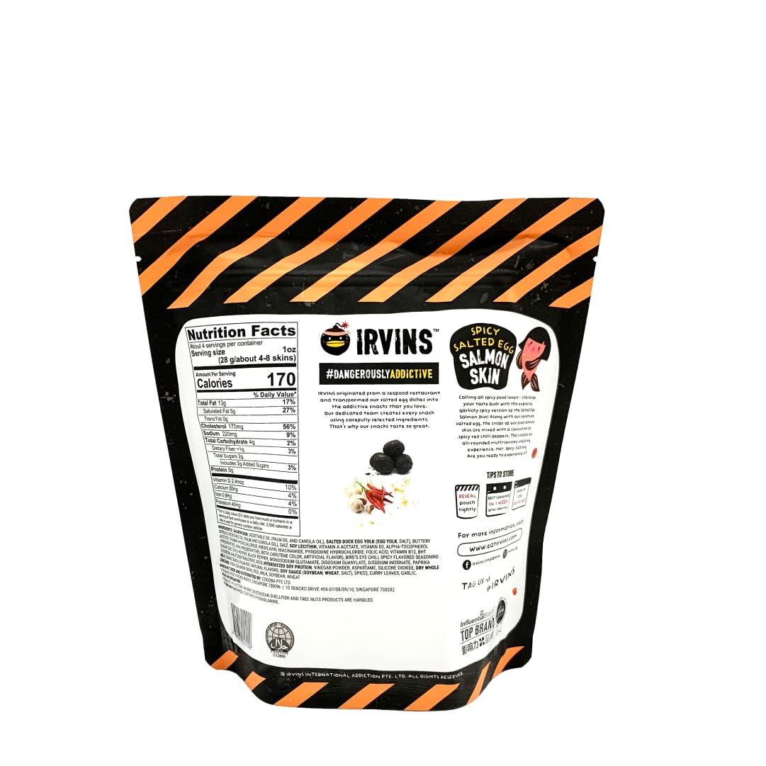 IRVINS opened resealable pouch demonstrating freshness retention and crunch
