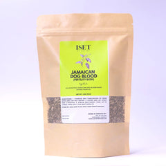 Iset By Nature front packaging showing organic Dog Blood Bush and clear labeling for clean sourcing benefit