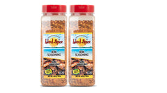 Island Spice jerk seasoning front jar view showing label and restaurant-size convenience
