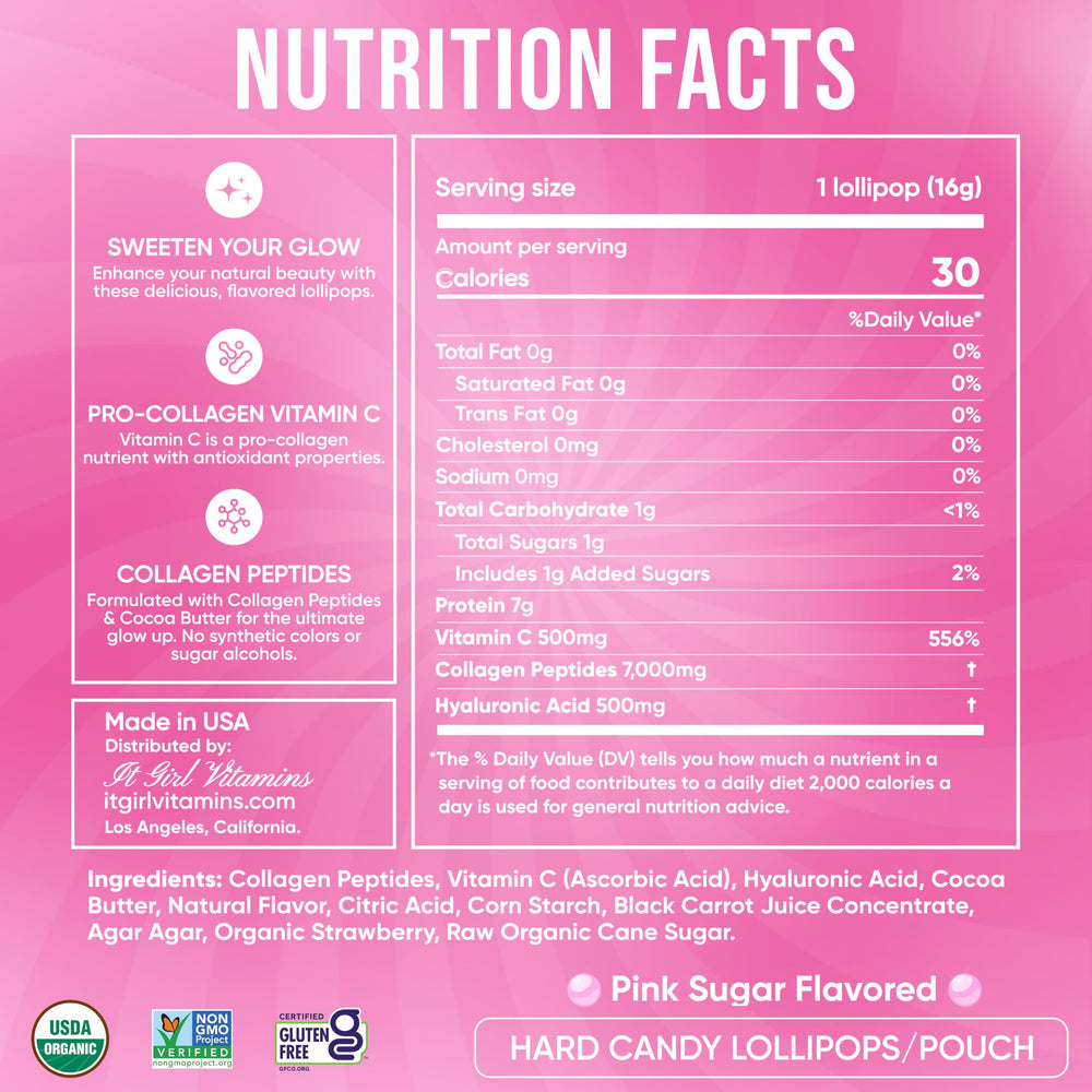 It Girl Vitamins ingredients arranged to show clean, vegan formulation