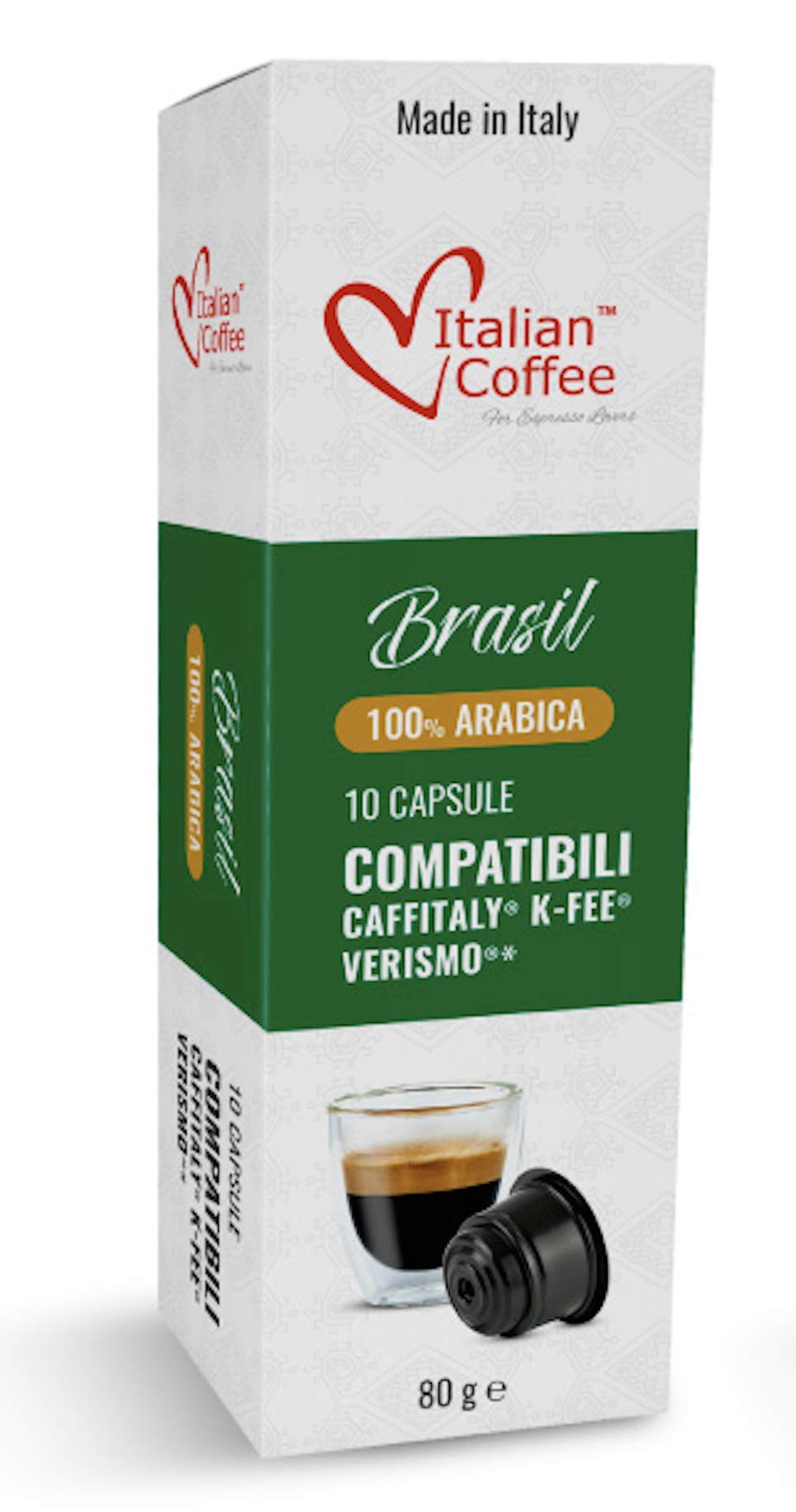 Italian Coffee For Espresso Lovers front packaging showing 80 pods and product branding for easy identification