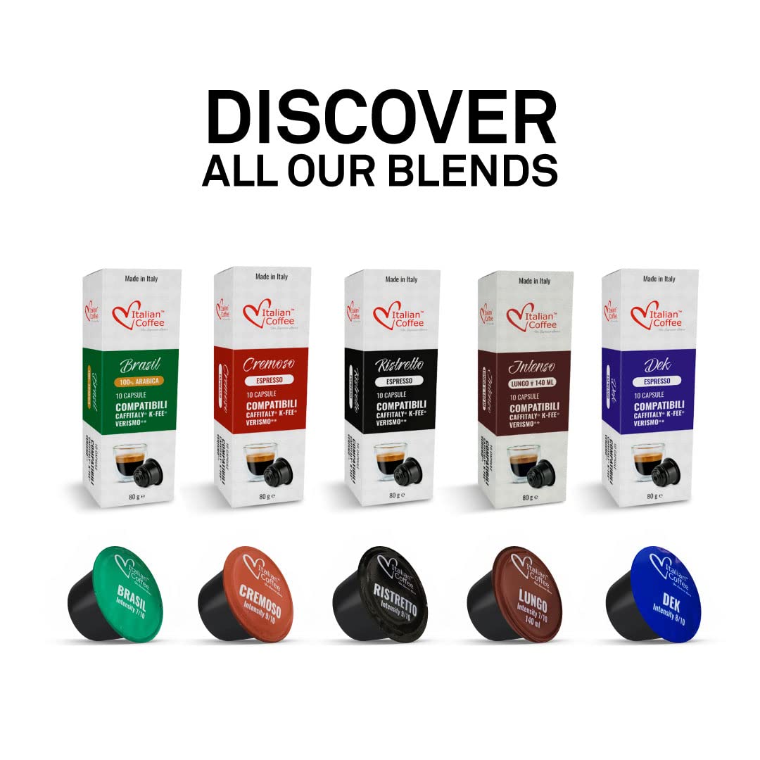 Italian Coffee For Espresso Lovers pod inserted in Verismo machine demonstrating compatibility and simple brewing