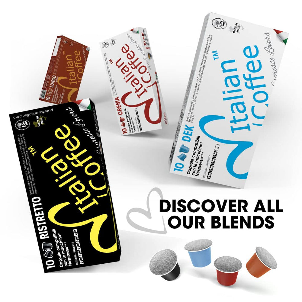 ITALIAN COFFEE FOR ESPRESSO LOVERS capsule inserted into Nespresso Original machine showing easy compatibility