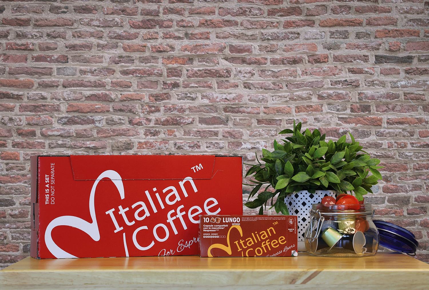 ITALIAN COFFEE FOR ESPRESSO LOVERS label close-up noting BPA-free polypropylene material