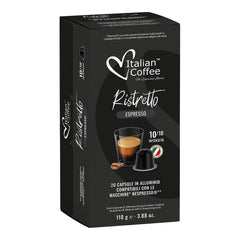 ITALIAN COFFEE FOR ESPRESSO LOVERS front packaging showing 5 boxes, clear supply benefit