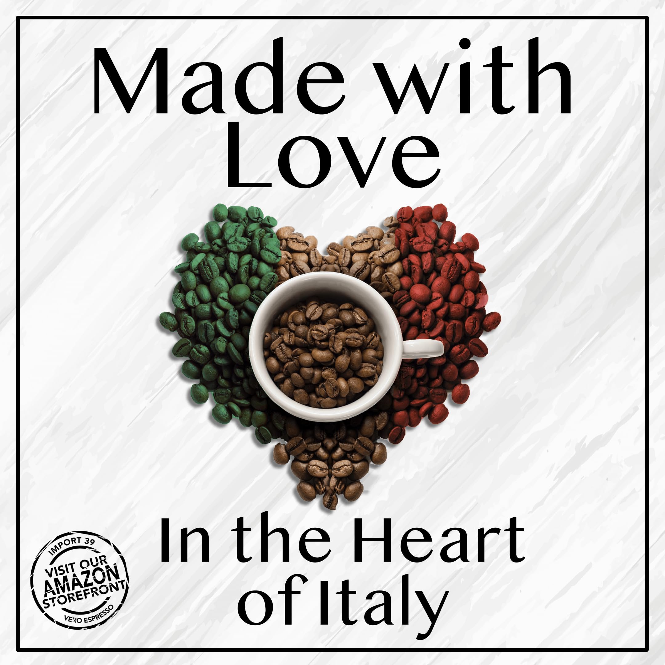 ITALIAN COFFEE FOR ESPRESSO LOVERS stacked boxes demonstrating bulk supply convenience
