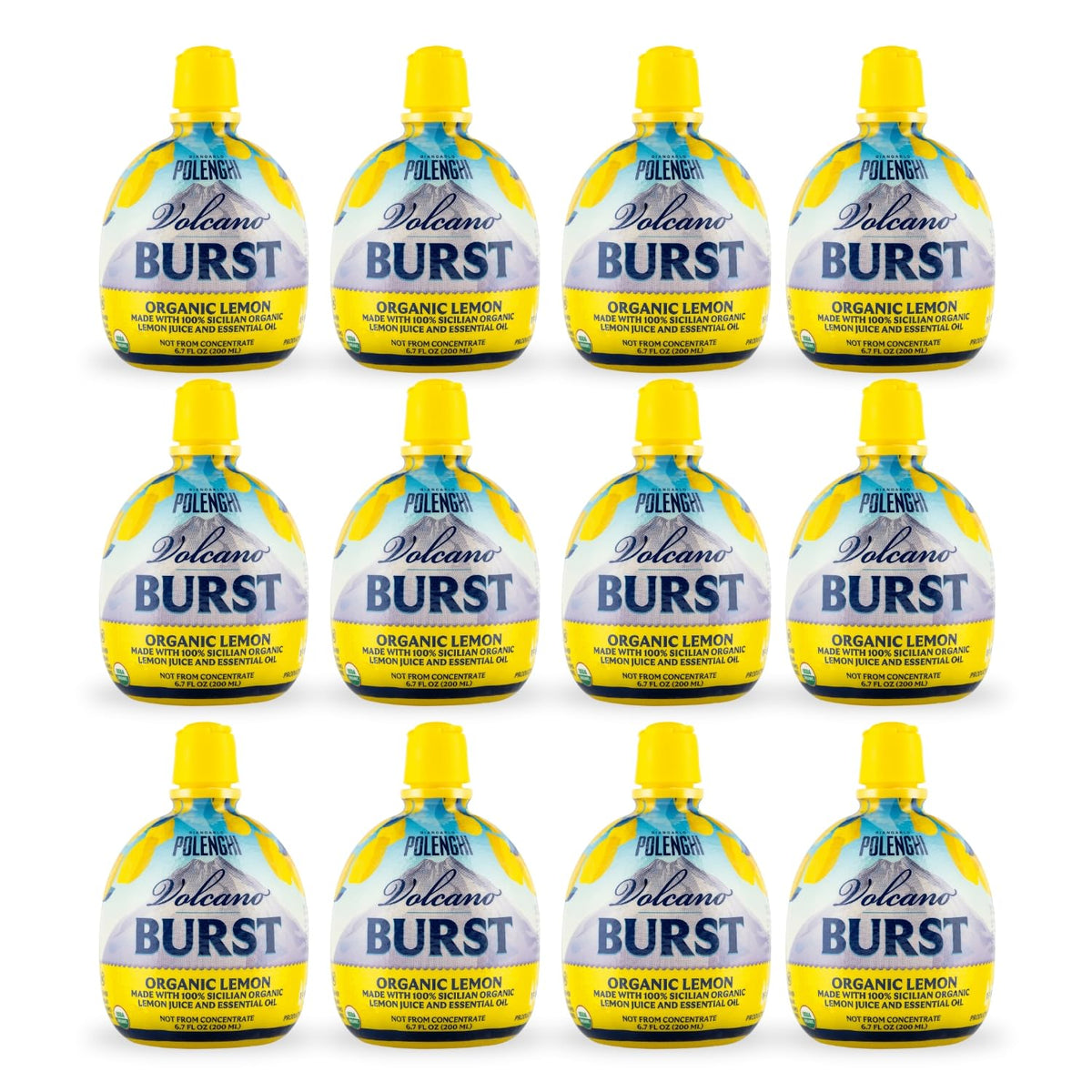 Italian Volcano front packaging showing bright lemon spread and benefits