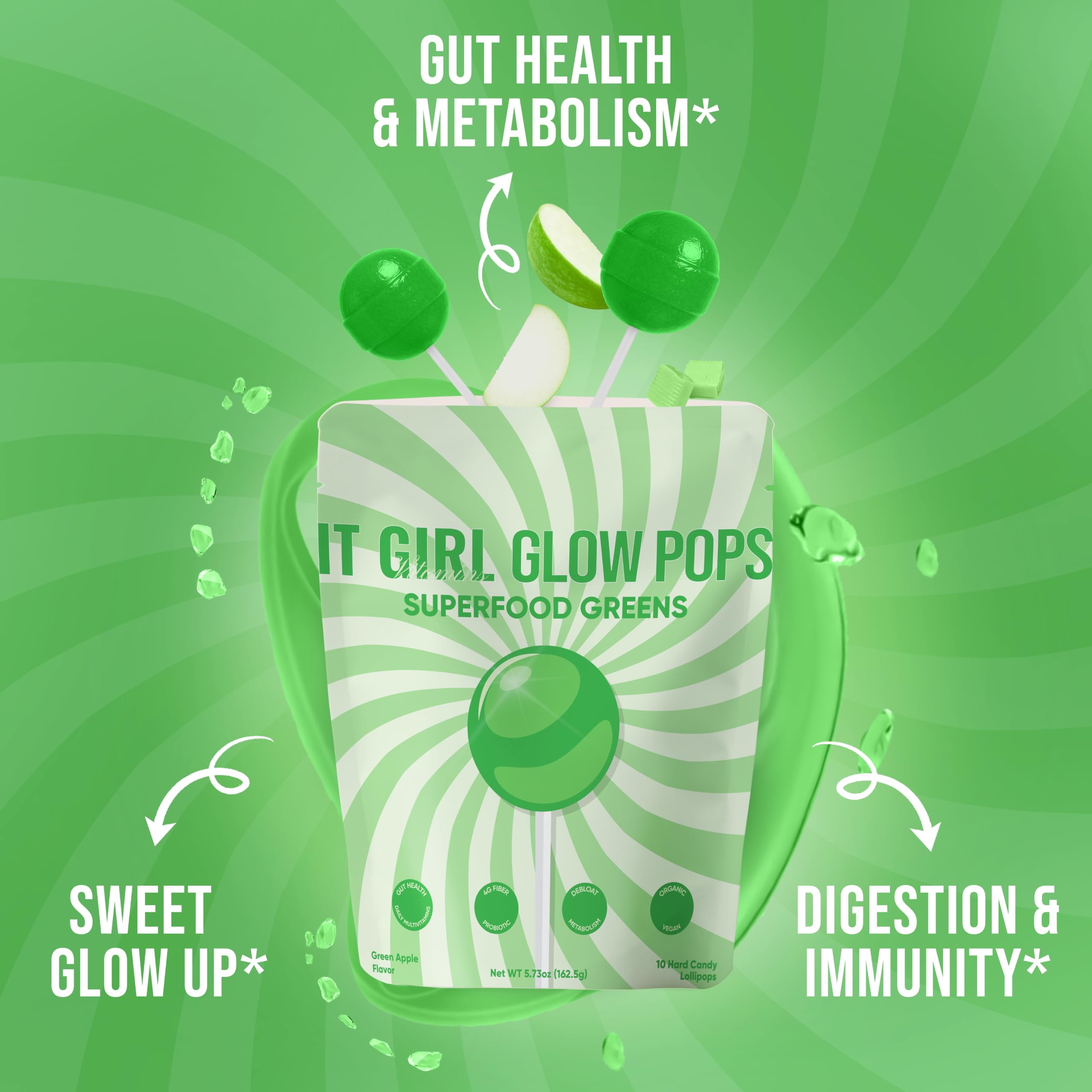 It Girl Vitamins ingredient spread with organic greens and algae for antioxidant support