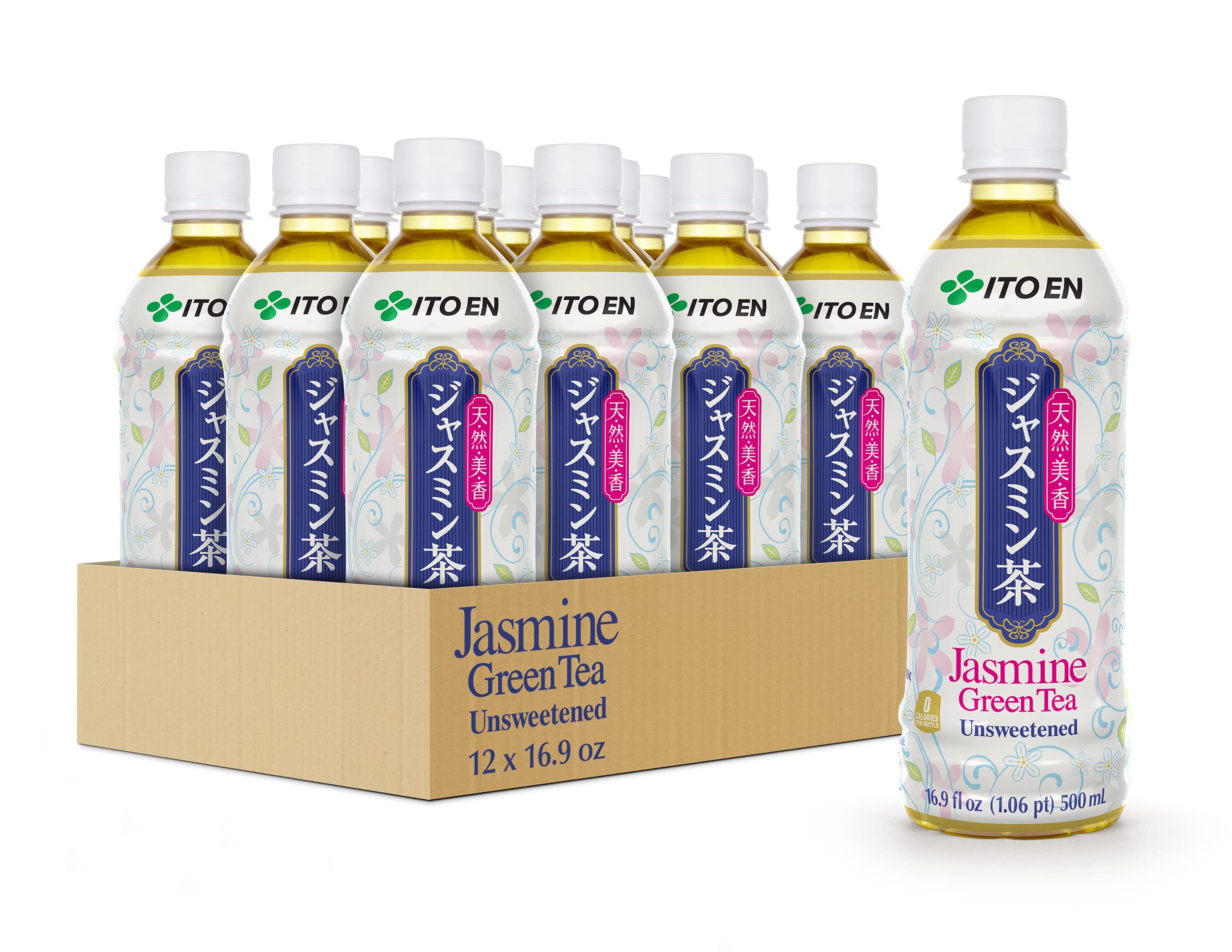 ITO EN front bottle view showing label and jasmine scent benefit