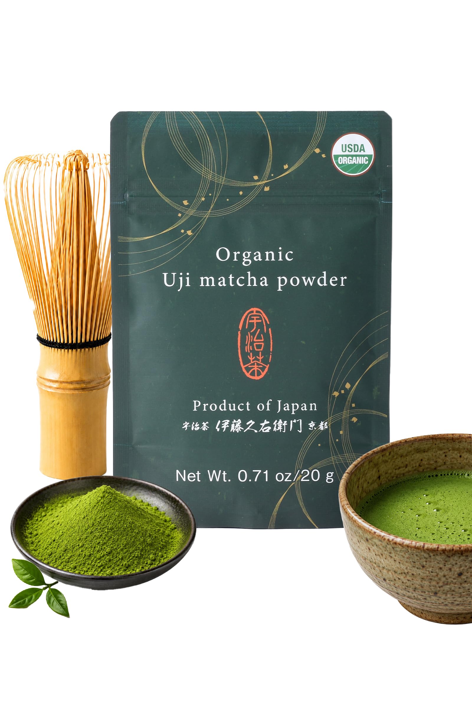 ITOHKYUEMON tin front view showing premium ceremonial packaging and freshness