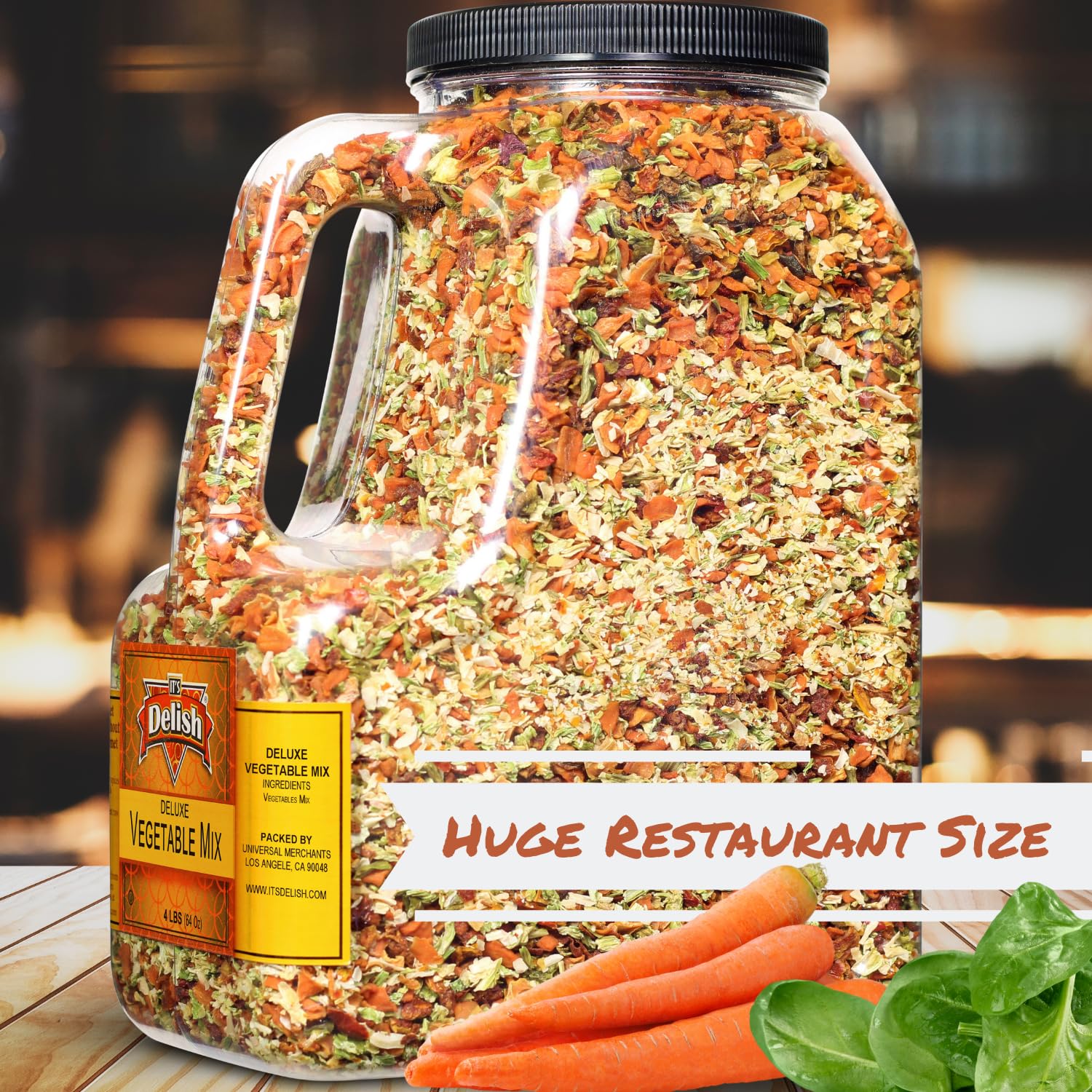 Its Delish textured dried vegetable pieces close-up showing even dehydration and consistency