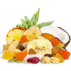 It’s Delish close-up of trail mix pieces showing texture and freshness