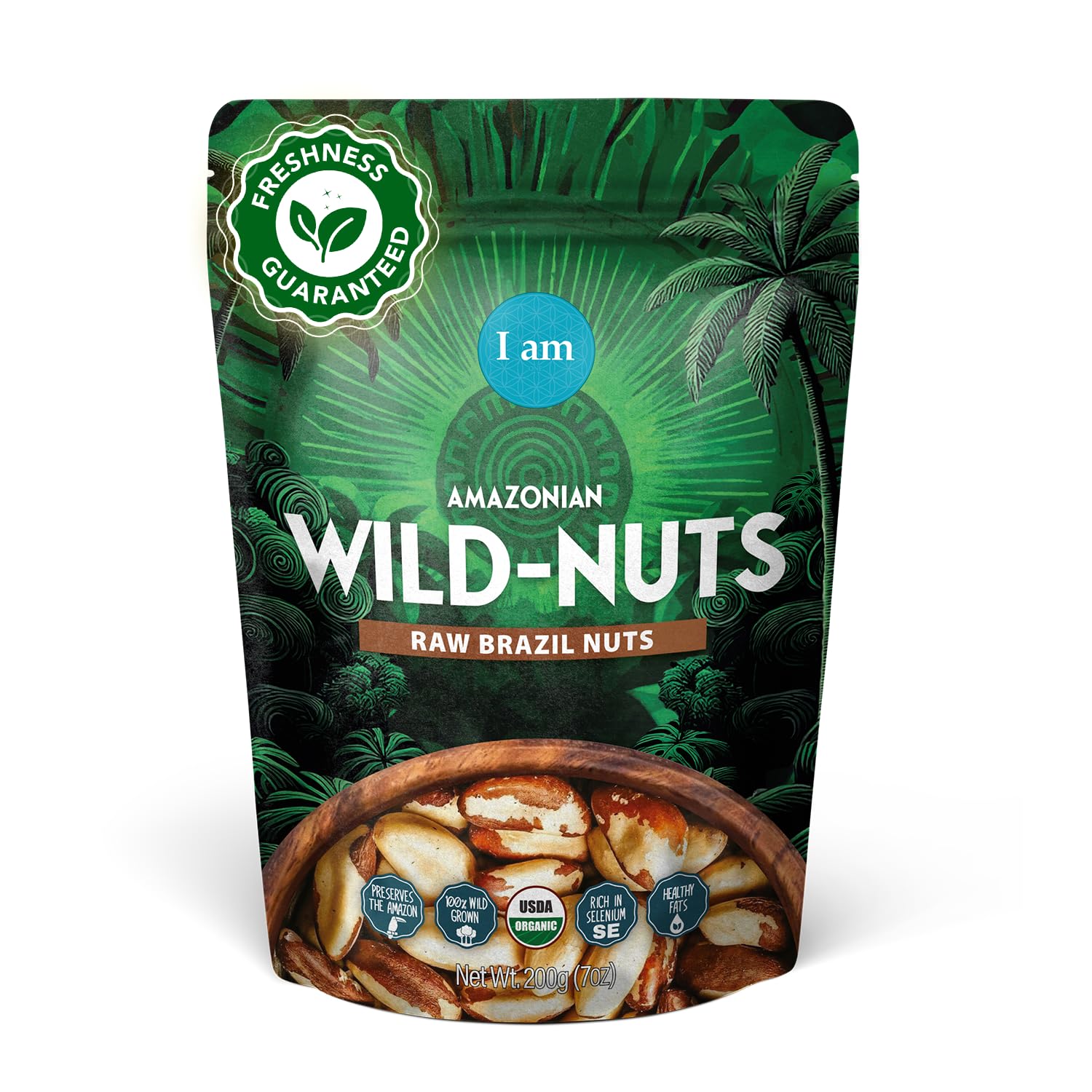 It's Good Energy front 7oz pouch showing branding and organic claim