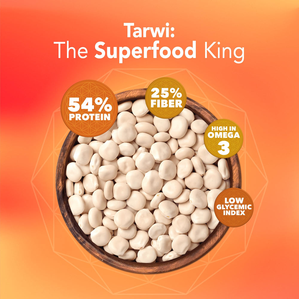 It's Good Energy tarwi served on a plate showing high-protein snack option