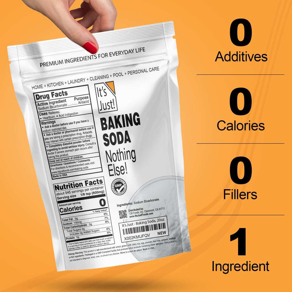 It's Just! baking soda paste cleaning a sink to remove grime and deodorize