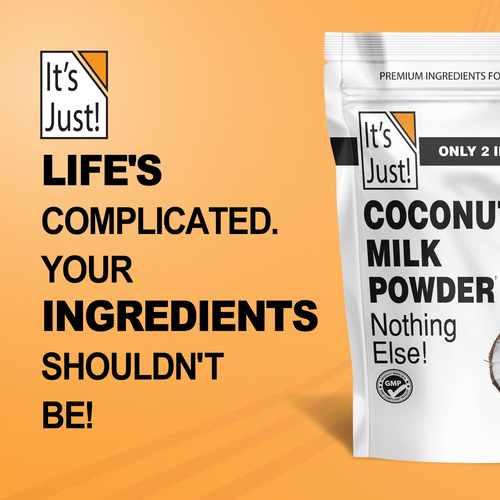 It's Just! coconut smoothie in glass showcasing creamy result and ready-to-enjoy
