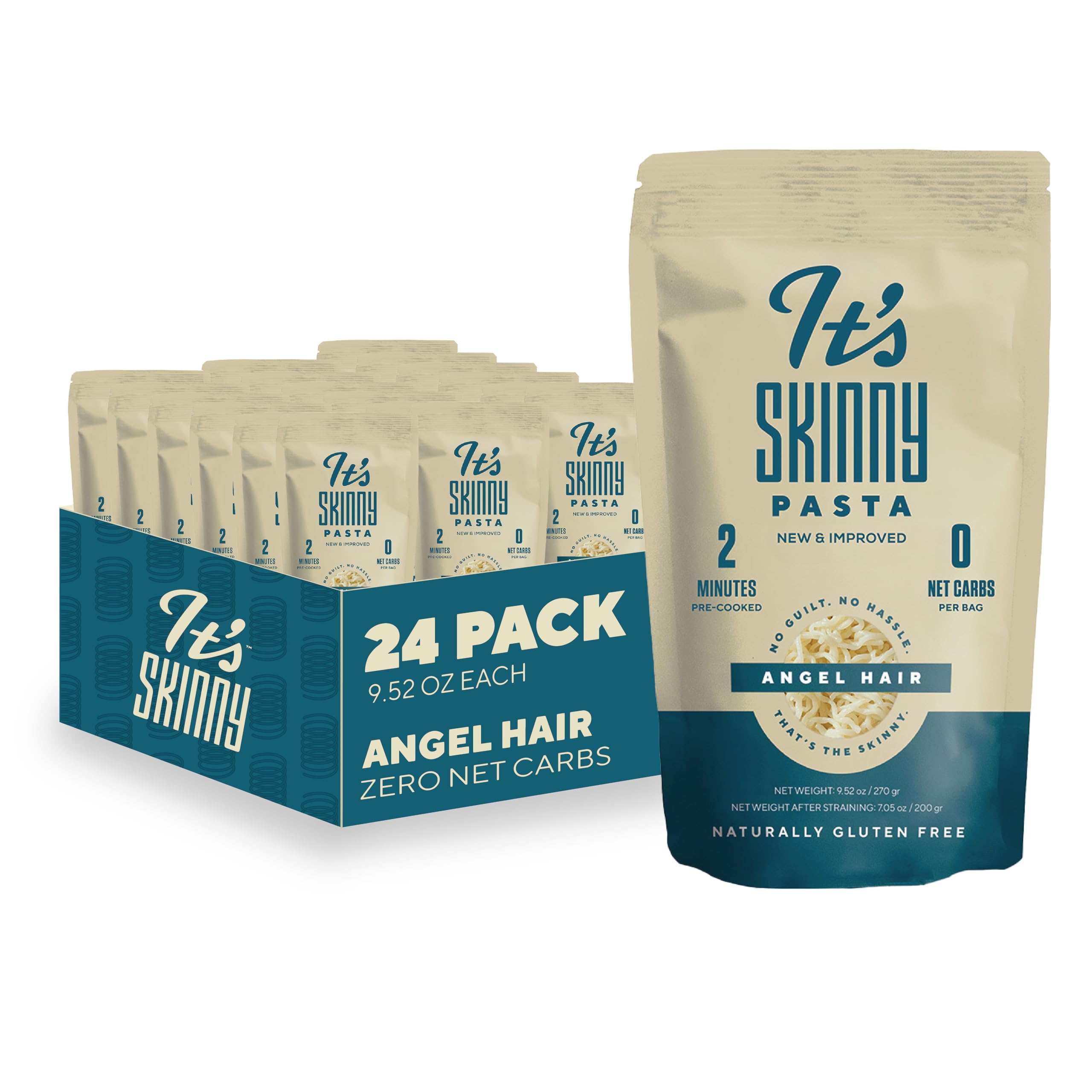 It’s Skinny front packaging showing 24-pack convenience and low-carb benefit