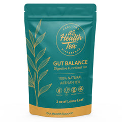 ItsHealthTea front packaging showing Gut Balance tea for digestive comfort