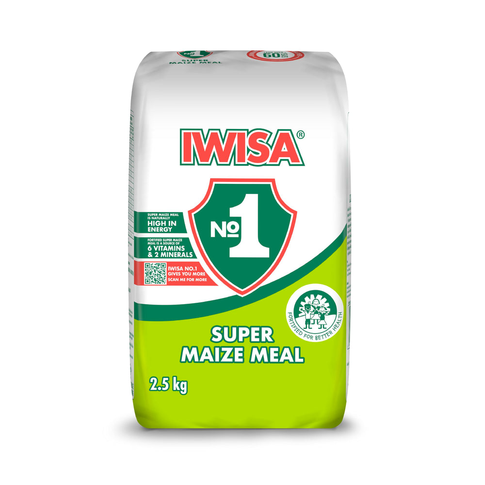 Iwisa front packaging showing 2.5kg bag and clear brand for reliable meals
