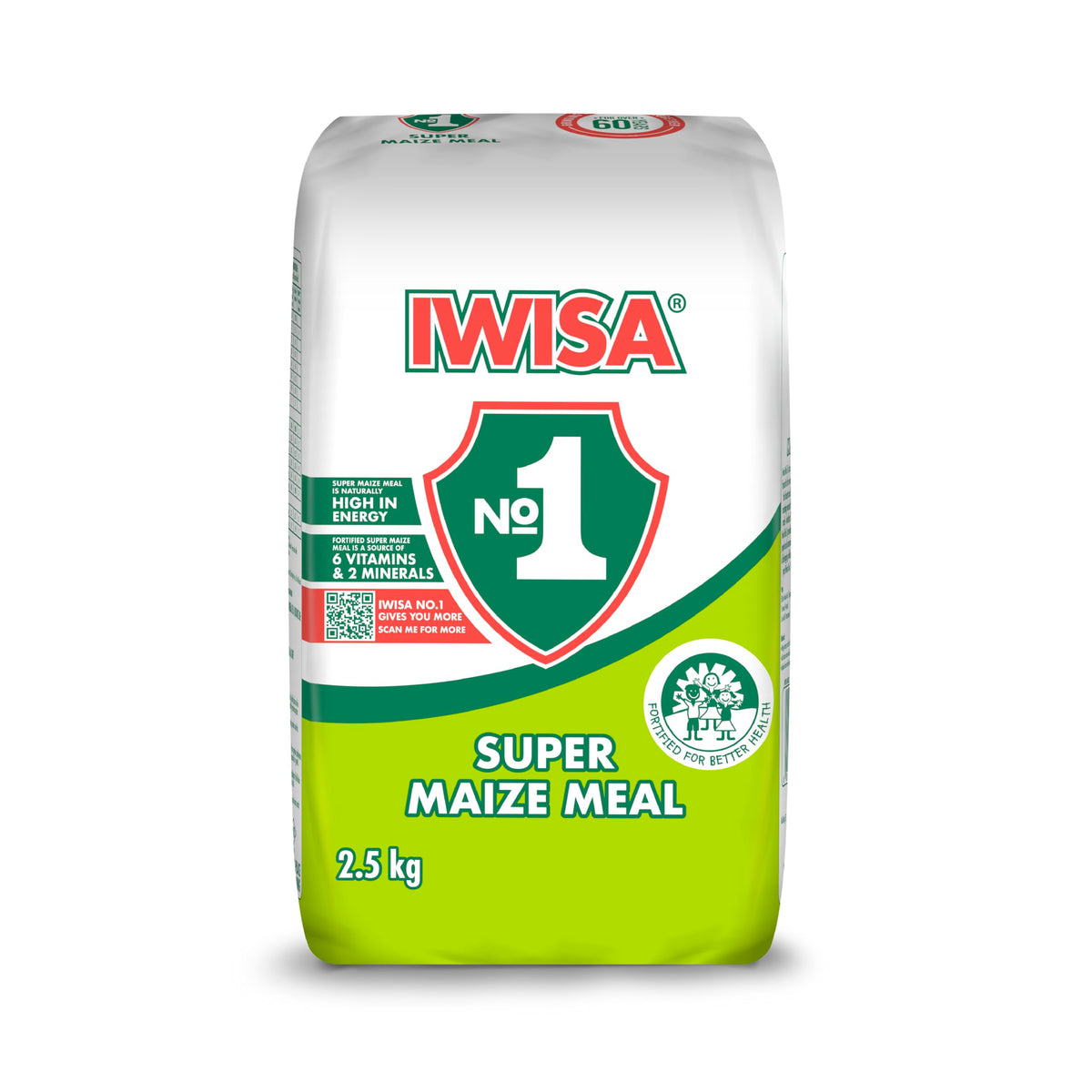 Iwisa front packaging showing 2.5kg bag and clear brand for reliable meals
