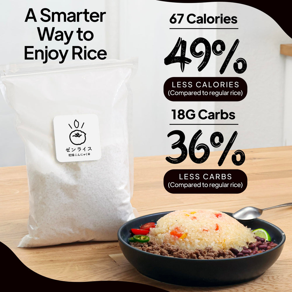 Measuring scoop and scale with Izukappa bag showing 1000g portion size