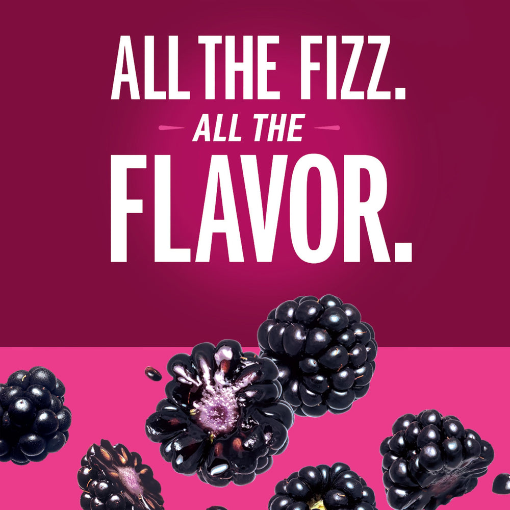 IZZE blackberry can close-up highlighting texture and vivid branding for appetizing look