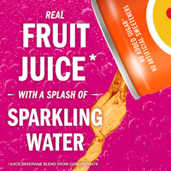 IZZE mango pouring into glass with bubbles visible for refreshing, fizzy enjoyment